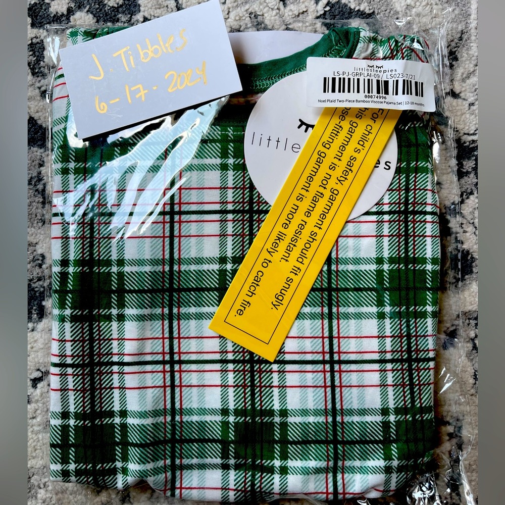 Little Sleepies Noel Plaid PJ set